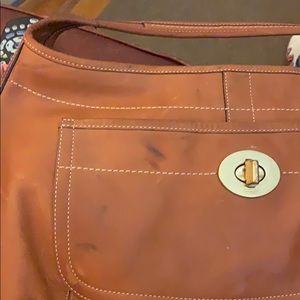 Coach Tan Leather Hobo Bag